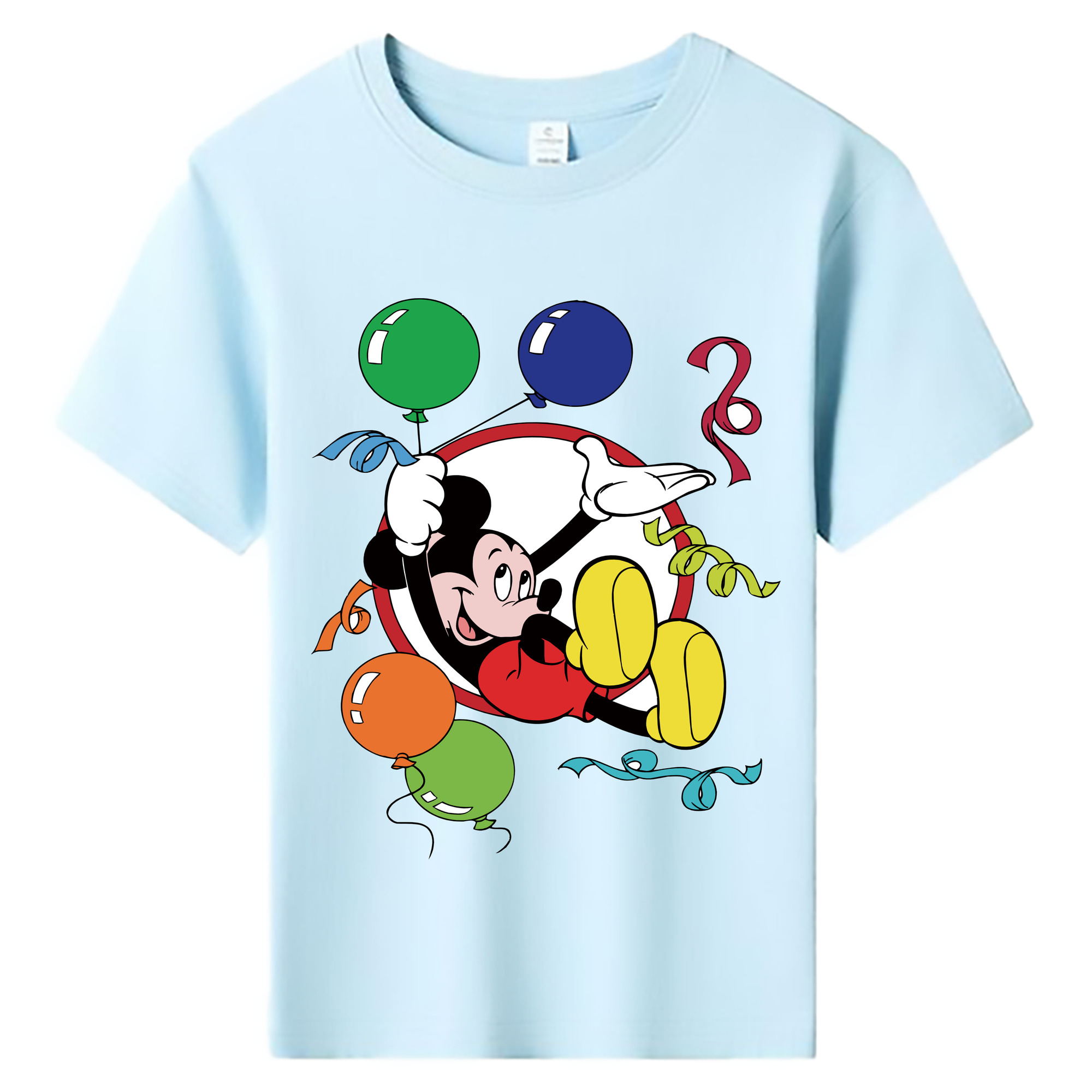 ミッキーマウス Mickey Mouse 綿100％キッズTシャツ（フロントプリント）